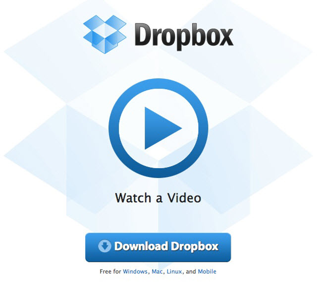 Dropbox call to action