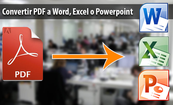 Convierte archivos PDF a editables en Word, Excel o Powerpoint